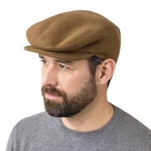 Vintage 60s Stetson Wool Newsboy Hat Men’s Medium Tan Snap Bill Classic Style